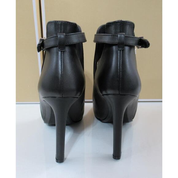 Michael Kors Lawson Open Toe High Heel Buckled Sandals Booties Black Size 7 - Picture 5 of 8